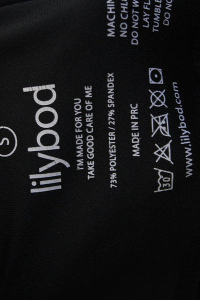 Lilybod Womens Black Striped Ankle Jeggings Size S