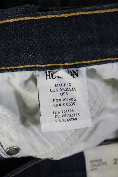 Hudson Womens Skinny Dark Blue Jeans Size 27