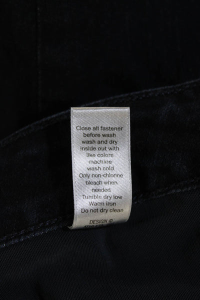 Athleta Women Skinny Ankle Jeans Dark Blue Mid Rise Button Size 0