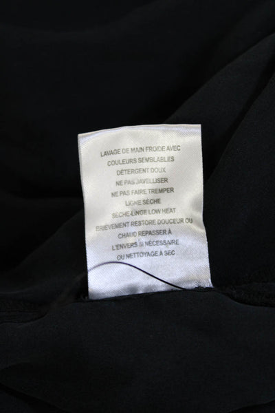 Go Silk Womens Basic Black Silk Blend V-Neck Sleeveless Tank Size S