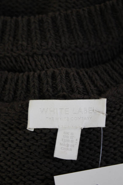 White Label Women Pullover Sweater Dark Gray Sleeveless Crew Neck Size S