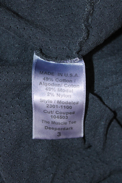 Current/Elliott Women Basic Dark Blue Sleeveless Crew Neck Tank Size 3