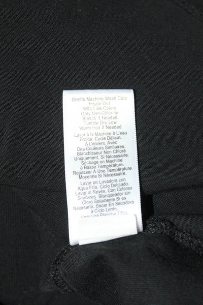 Nation LTD Womens Basic V-Neck Short Sleeve Black T-Shirt Size L
