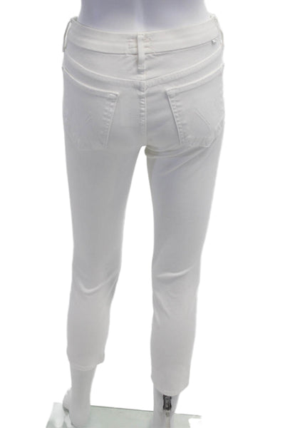 Mother Womens Ankle Skinny White Jeans Size 26