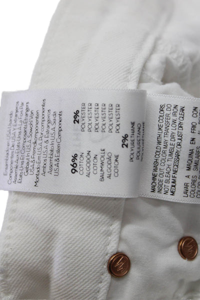 Mother Womens Ankle Skinny White Jeans Size 26