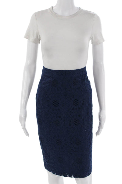 Darling Womens Straight Pencil Skirt Dark Blue Knee-Length Size 12