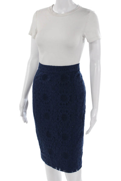 Darling Womens Straight Pencil Skirt Dark Blue Knee-Length Size 12