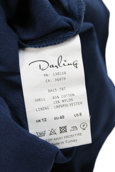 Darling Womens Straight Pencil Skirt Dark Blue Knee-Length Size 12
