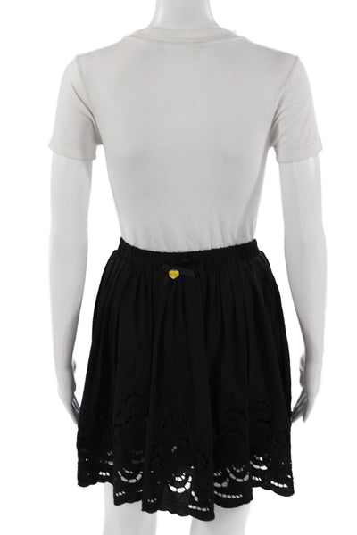 Silvian Heach Women A-Line Mini Skirt Black Polyester Size L