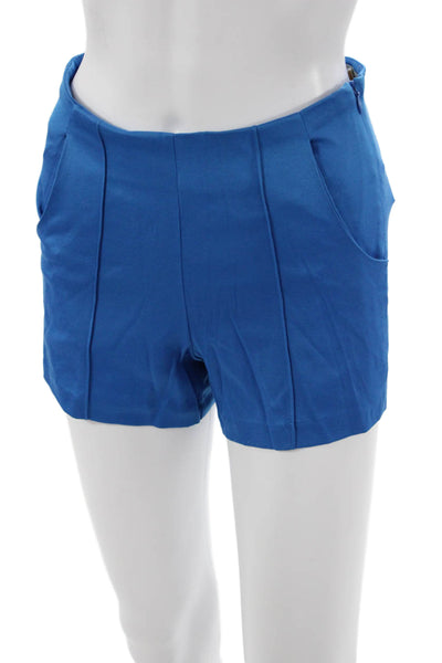 Silvian Heach Unisex Blue Beach Zip Shorts Polyester Cotton Elastane Size 40