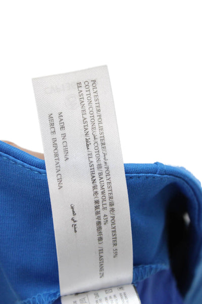 Silvian Heach Unisex Blue Beach Zip Shorts Polyester Cotton Elastane Size 40