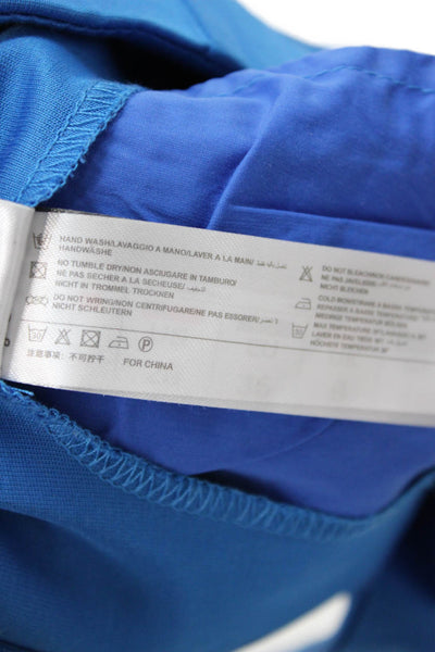 Silvian Heach Unisex Blue Beach Zip Shorts Polyester Cotton Elastane Size 40