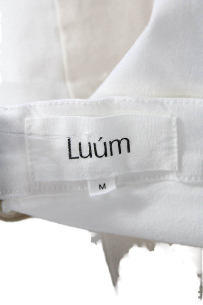 Luum Womens Maxi Skirt Beige Cotton Spandex Long Size M