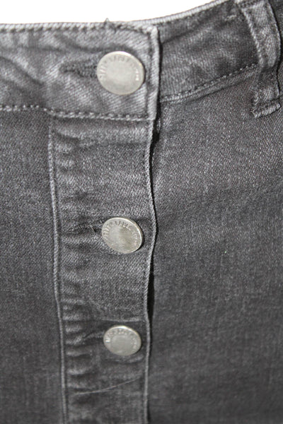 Black Label Womens Dark Gray Straight Pencil Midi Skirt Size M