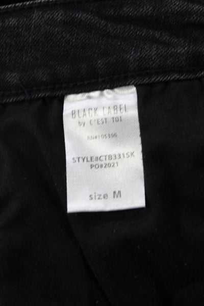 Black Label Womens Dark Gray Straight Pencil Midi Skirt Size M