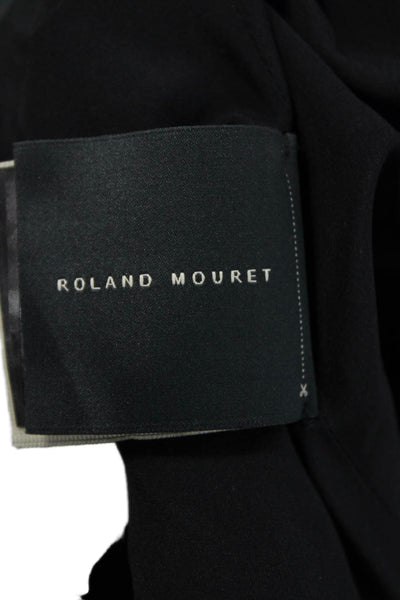 Roland Mouret Womens Sleeveless Black Zip Top Size 4