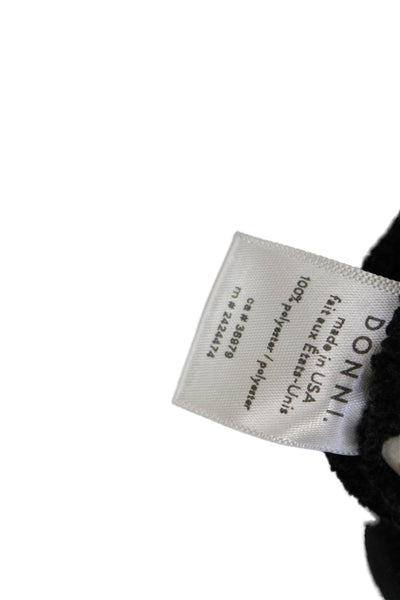 Donni Women Vest Black V-Neck Sleeveless Button Polyester Classic Size XS