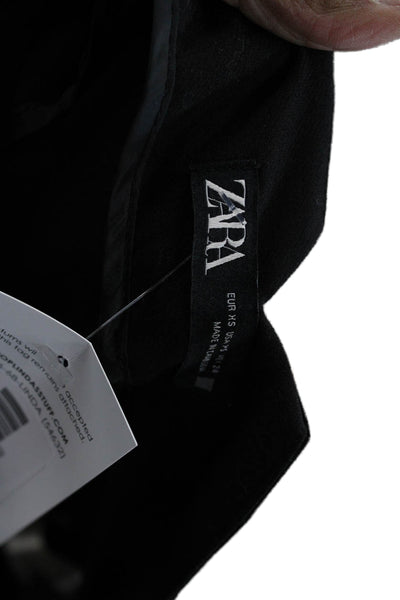 Donni Women Vest Black V-Neck Sleeveless Button Polyester Classic Size XS