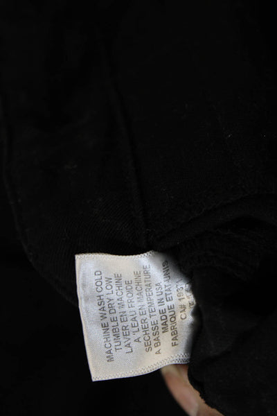 Re/Done Unisex Cargo Cropped Pants Black Cotton Army Button Size 24