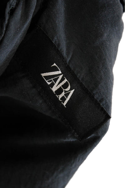 Zara Unisex Jogger Pants Dark Gray Drawstring Modal Size XS