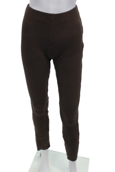 Zara Womens Ankle Striped Brown Pants Size S
