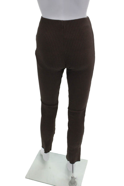Zara Womens Ankle Striped Brown Pants Size S
