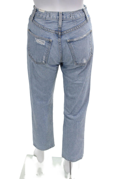 Lovers + Friends Women Boyfriend Cropped Jeans Light Blue Size 23