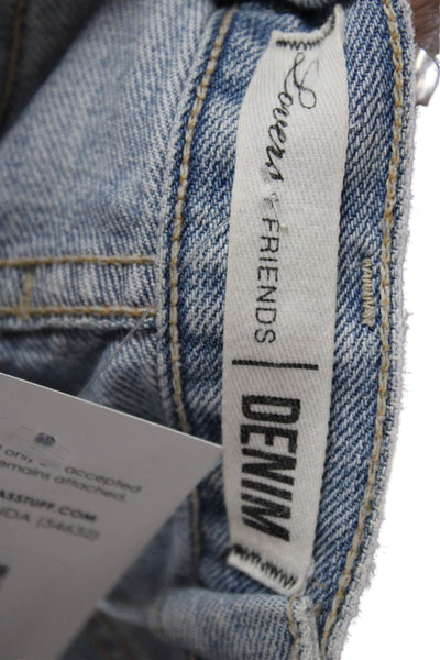 Lovers + Friends Women Boyfriend Cropped Jeans Light Blue Size 23