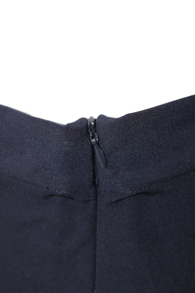 Zara Women Dark Blue Straight Pencil Long Skirt Polyester Elastane Size XS