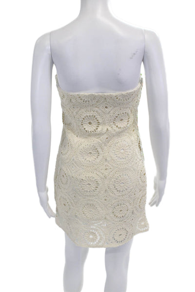 Zara Women Mini Shift Dress Beige 100% Cotton Sleeveless Button Size S