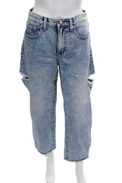 Pistola Unisex Cropped Straight Light Blue Jeans Size 24
