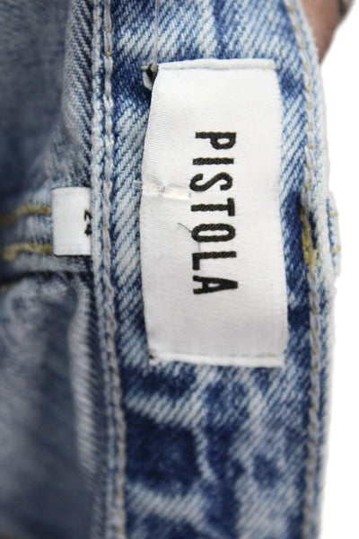 Pistola Unisex Cropped Straight Light Blue Jeans Size 24