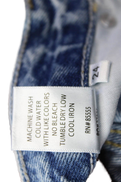 Pistola Unisex Cropped Straight Light Blue Jeans Size 24