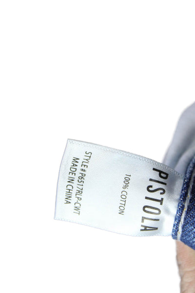 Pistola Unisex Cropped Straight Light Blue Jeans Size 24
