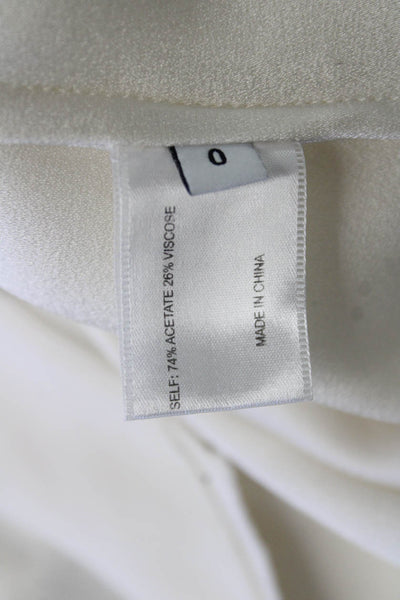 Proenza Schouler Women White Basic Crew Neck Short Sleeve T-Shirt Size 0