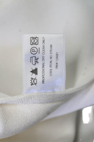 Proenza Schouler Women White Basic Crew Neck Short Sleeve T-Shirt Size 0