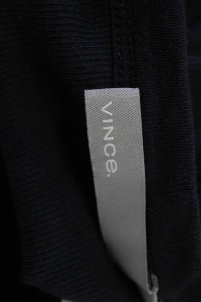 Vince Women Black Jersey Crew Neck Tee Pima Cotton Short Sleeve Size XS