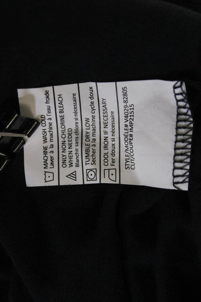 Vince Women Black Jersey Crew Neck Tee Pima Cotton Short Sleeve Size XS