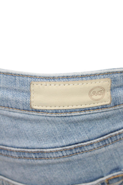 Adriano Goldschmied Women Ankle Cropped Skinny Jeans Light Blue Size 26