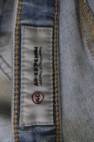 Adriano Goldschmied Women Ankle Cropped Skinny Jeans Light Blue Size 26