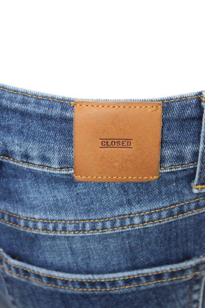 Closed Womens Skinny Ankle Cropped Blue Jeans Mid Rise Size 26