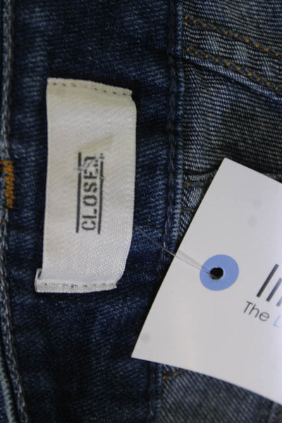 Closed Womens Skinny Ankle Cropped Blue Jeans Mid Rise Size 26