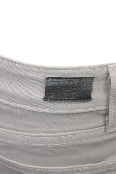 Paige Womens Gray Cropped Ankle Pants Button Closure 29 Inseam Size 27