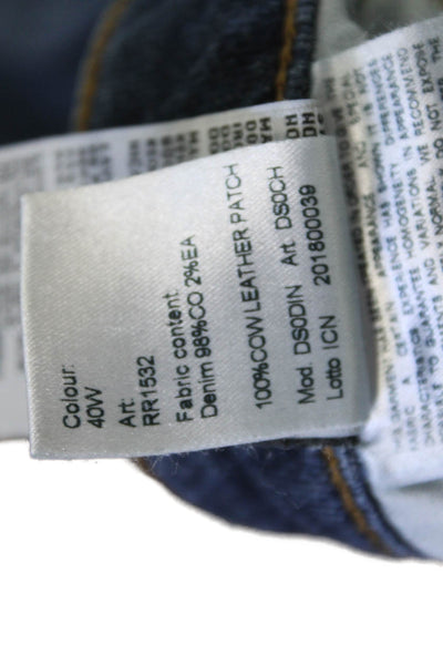 R13 Womens Cropped Skinny Dark Blue Jeans Size 26