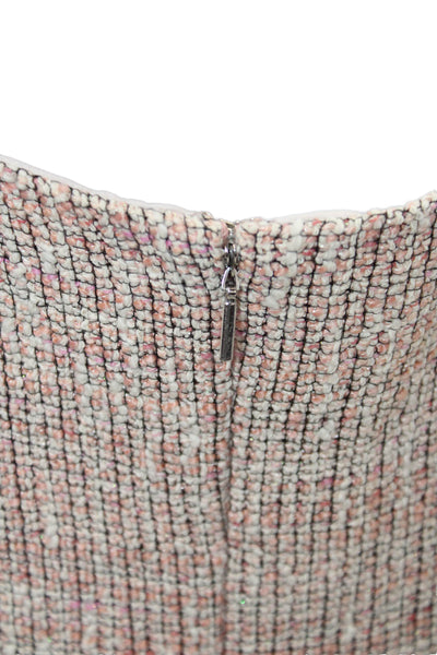Rebecca Taylor Women Fit & Flare Mini Dress Beige Square Neck Size 8