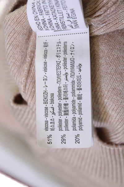 Zara Girls Knit Floral Embroidered Long Sleeve Top Beige Size 4