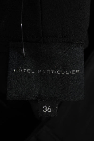 Hotel Particulier Women Ankle Cropped Dress Pants Black Polyester Size 36
