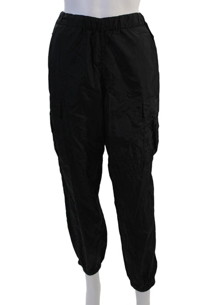 Riley Unisex Cargo Jogger Pants Black Nylon Blend Army Size S