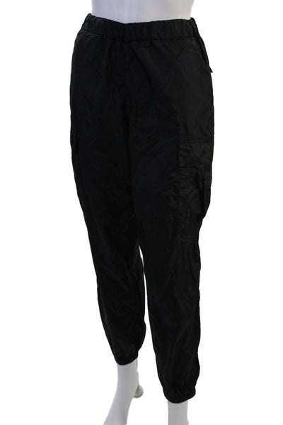 Riley Unisex Cargo Jogger Pants Black Nylon Blend Army Size S