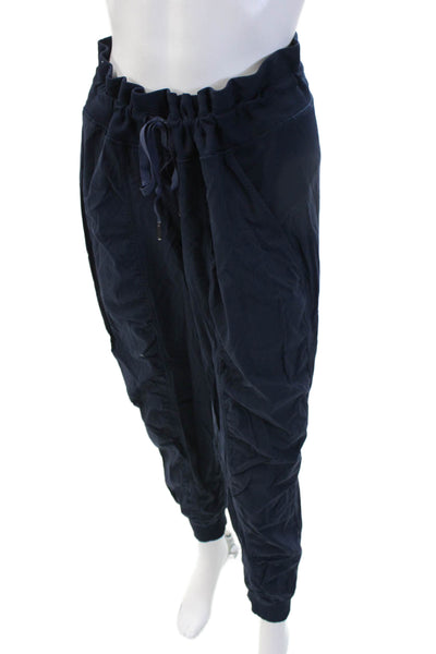 Lululemon Womens Striped Drawstring Jogger Sweatpants Blue Size 8